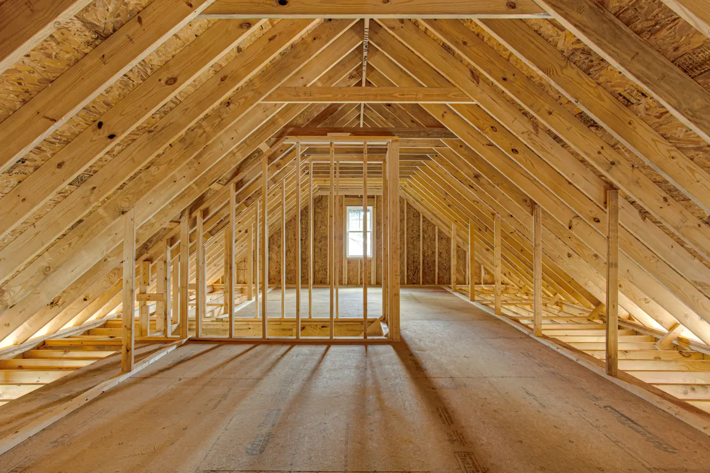 High-Quality Residential Truss For Omaha, NE Homes | North Country Truss Attic truss being turned into livable space in Omaha, NE home worked on by North Country Truss