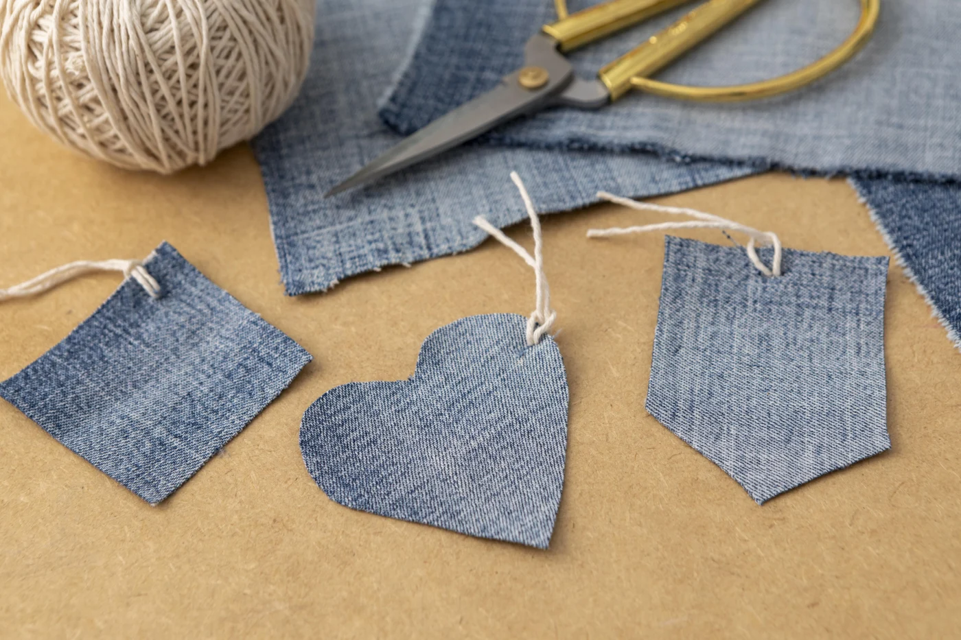Personal Touch Matters Kansas City Mo North Country Truss Handmade denim tags, indicating the importance of the personal touch with North Country Truss’s bandominium trusses.